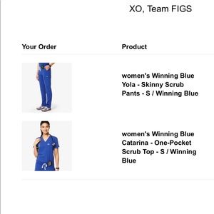 FIGS Scrubs Catarina WINNING BLUE Small